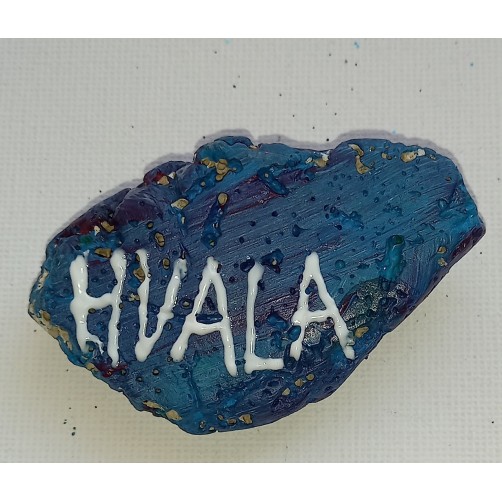 Motivacijski kamen Hvala 06 x 4 cm