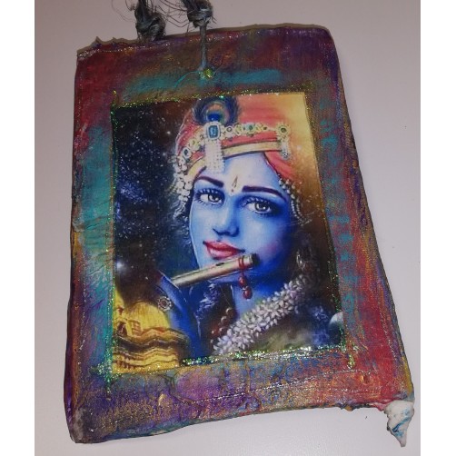 Krishna lovilec sreče 15 x 11 cm
