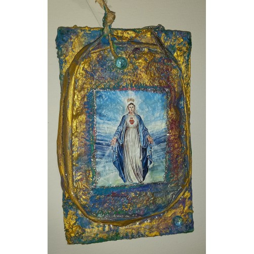 Devica Marija lovilec sreče 18 x 12 cm