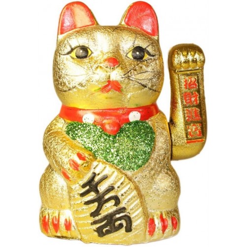 Feng Shui Mahajoča srečna mačka 17 x 12 cm