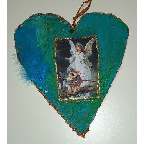 Angel varuh v srcu 24 x 23 cm