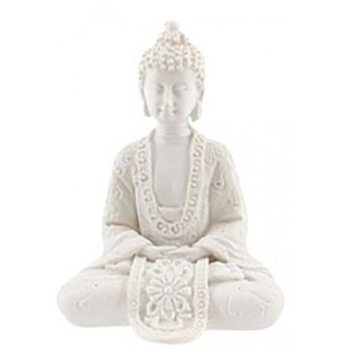 Buda za zen vrtiček, bel kipec 