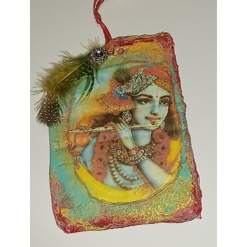 Krishna lovilec sreče 16 x 11 cm