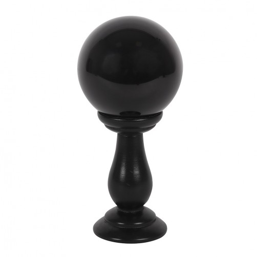 Črna kristalna krogla za vedeževanje, 9 cm