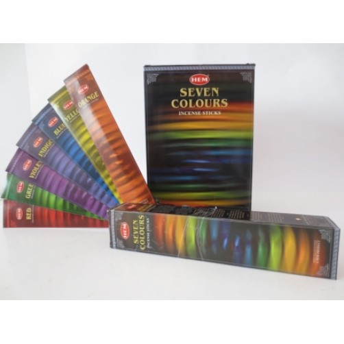 Indijske dišeče palčke Hem Seven colours Sedem barv 