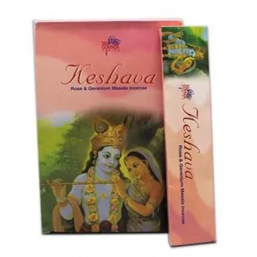 Indijske dišeče palčke Sri Govinda, Sri Keshava, vrtnica, geranija