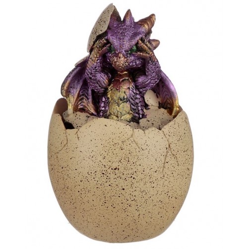 Zmajevo jajce, indigo violet odstranljivi zmaj, 11 x 6 cm