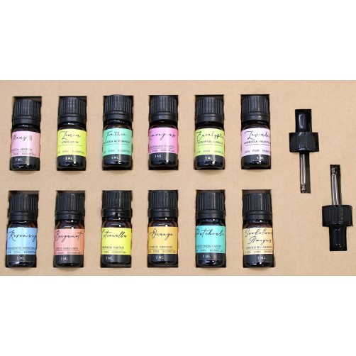 Komplet 12 eteričnih olj za aromaterapijo - set 01