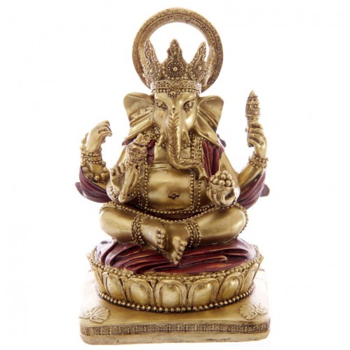 Ganesh, odstranjevalec ovir, zlatordeč kipec 14 cm