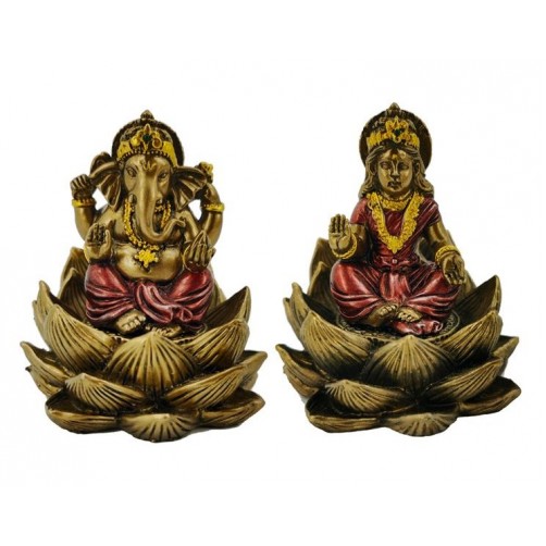 Ganesh in Lakshmi, komplet dveh kipcev
