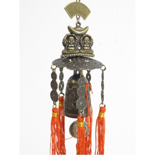 Feng Shui zvonček s Kovanci sreče in srečnim Budo