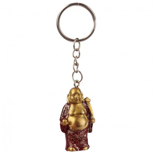 Lucky Buda, obesek srečni Buda, zlatotemnordeč