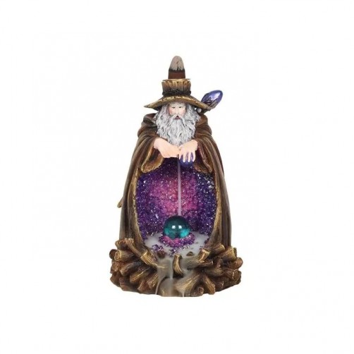 Dimna fontana Merlin, čarovnik s kroglo in led lučko