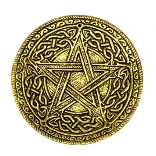 Podstavek za dišeče palčke Pentagram, antično zlata