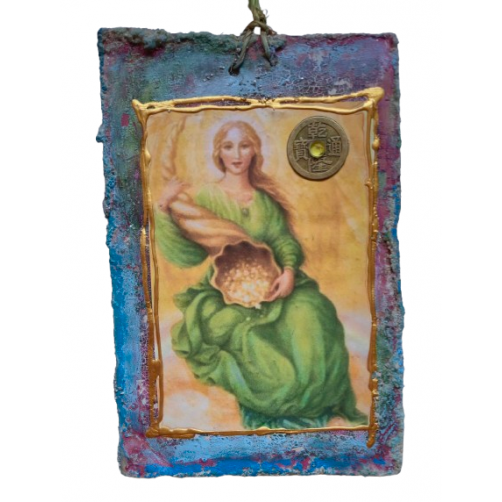 Abundancija, denarni angel, 17 x 11 cm