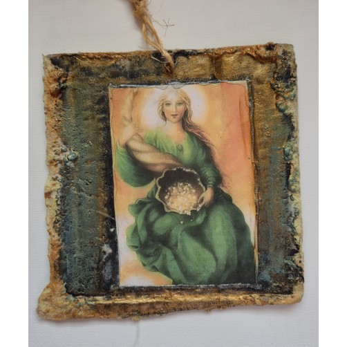 Abundancija, boginja obilja, 14 x 14 cm