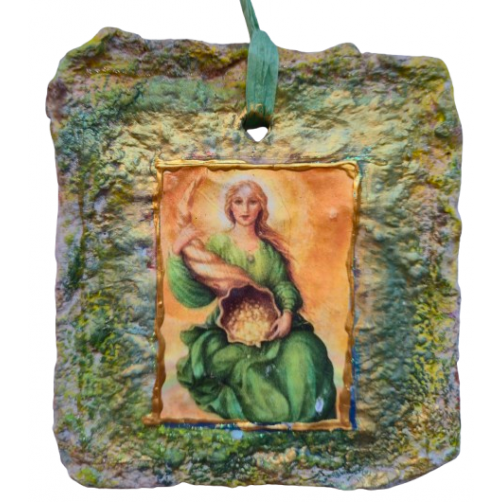 Denarni angel, varuh obilja in blaginje, 12 x 11 cm