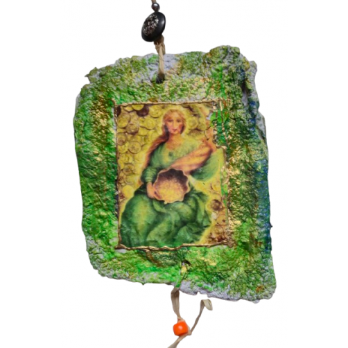 Abundancija, energija bogastva z metuljem na hrbtni strani