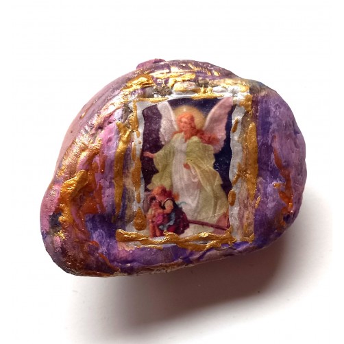 Angel varuh, srečni kamen v darilni škatli 6 x 4 cm