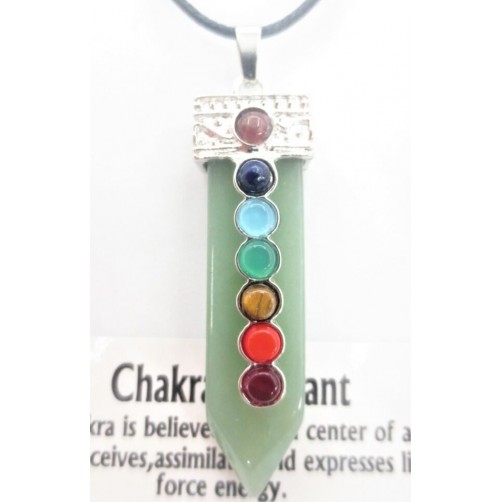 Čakra ogrlica z obeskom iz Aventurina v darilni škatlici