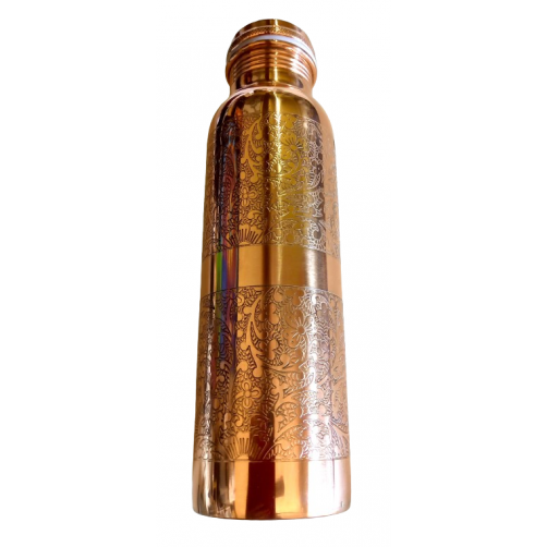 Bakrena steklenica za vodo, mandala, 900 ml