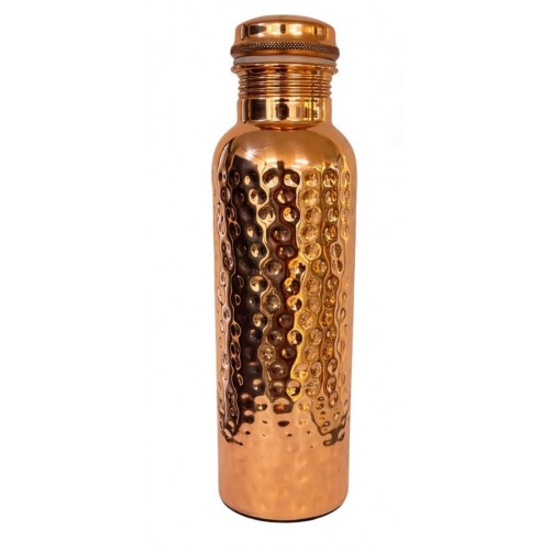 Bakrena steklenica, ročno kovana tekstura, 1 liter