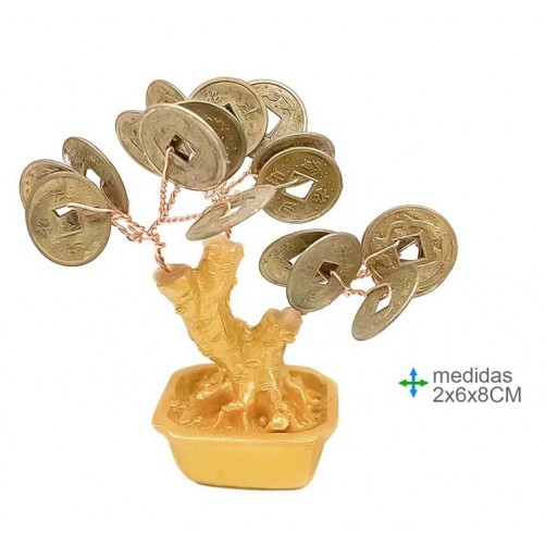 Feng Shui denarno drevo s kovanci sreče