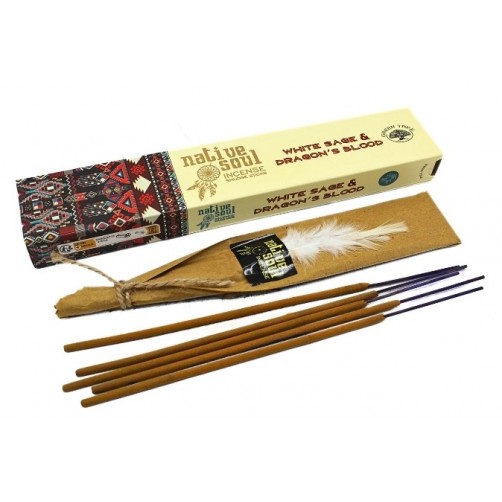 Indijske dišeče palčke, Native Soul, Whire Sage, Beli žajbelj in Dragons Blood, zmajeva kri