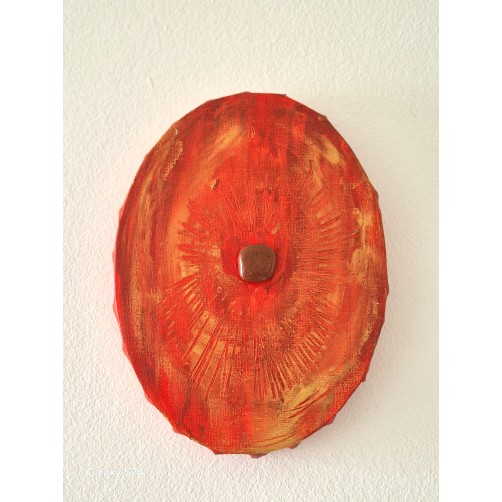 Energijska slika, Aktivacija 2. čakre,  goldstone, 20 x 15 cm         