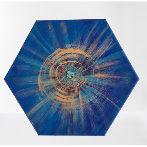 Energijska slika, Harmonija duše, turkiz, 29 x 25 cm   