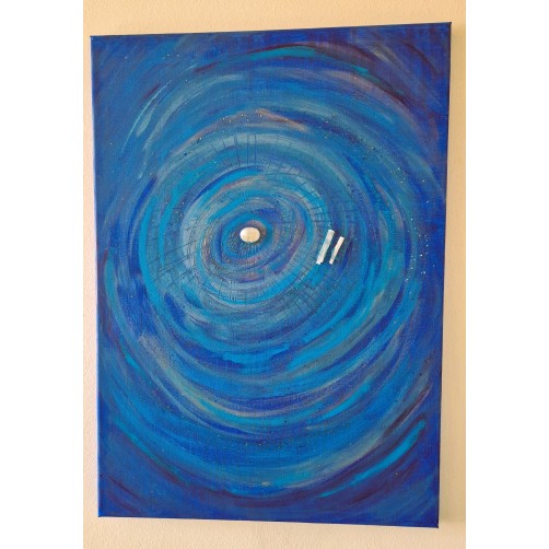 Energijska slika s selenitom, Krepitev intuicije, 70 x 50 cm