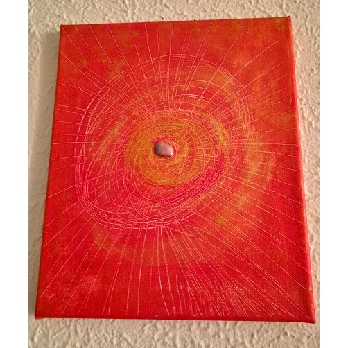 Energijska slika z rodonitom, Portal življenjske energije, 30 x 25 cm