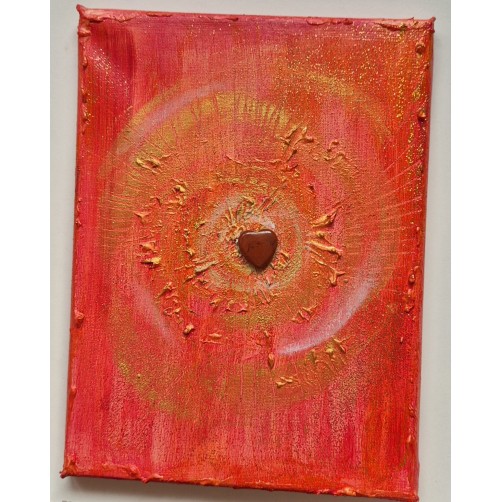 Spirala poguma in ustvarjalnosti, energijska slika, 24 x 18 cm