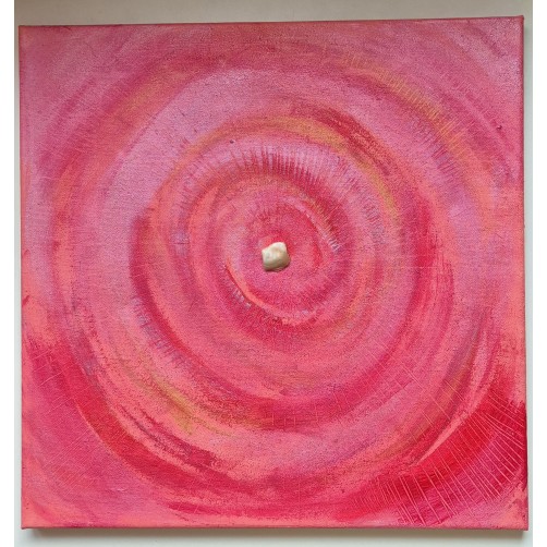Spirala srčne intuicije, energijska slika, 40 x 40 cm