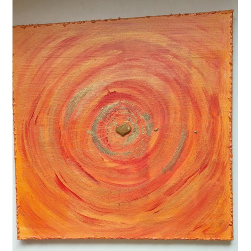Zlati objem, energijska slika, 40 x 40 cm