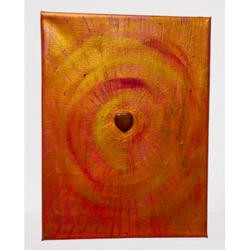 Zlati objem, energijska slika, 24 x 18 cm