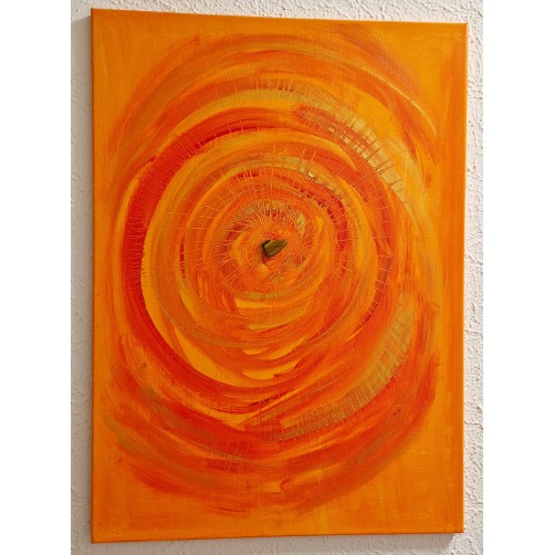Energijska slika, Spirala poguma in zaupanja, tigrovo oko, 70 x 50 cm