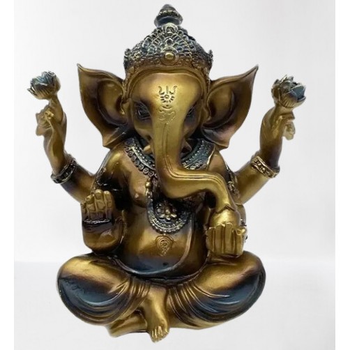 Ganesh, simbol dobre sreče, kip, 15 x 14 cm