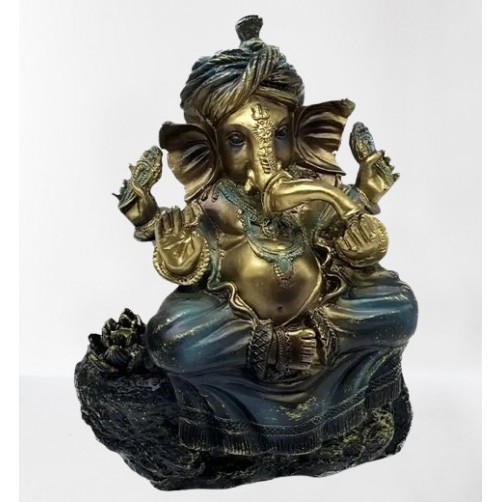 Ganesha na prestolu, kip, 22 x 18 cm