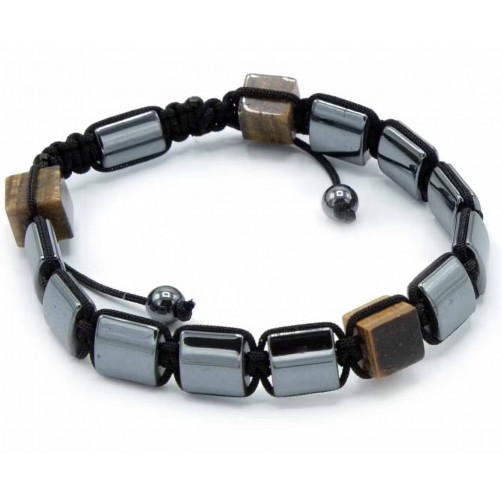 Shamballa zapestnica, hematit in tigrovo oko