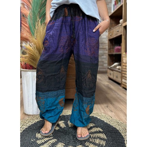Joga hlače iz Nepala, uniseks, violet