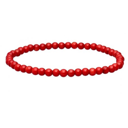 Korala, zapestnica, barvana, 4 mm