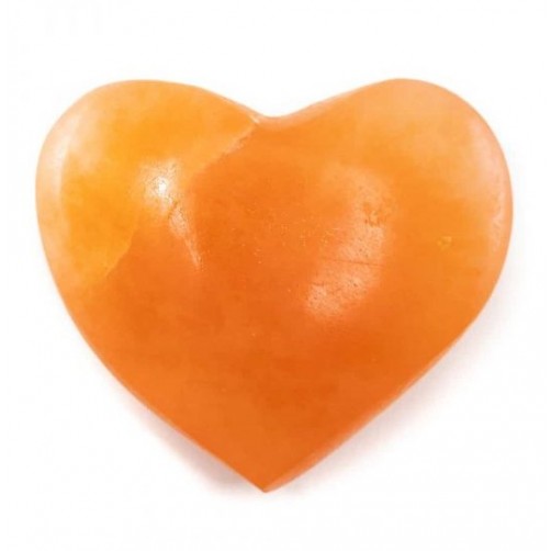 Selenit srce, orange, 4 -5 cm