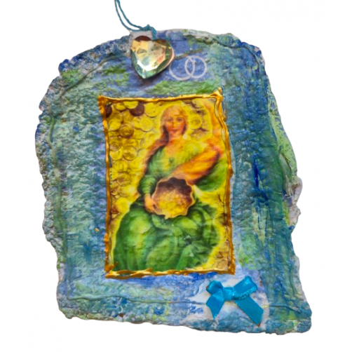 Denarni angel, varuh obilja in uspeha, 14 x 12 cm