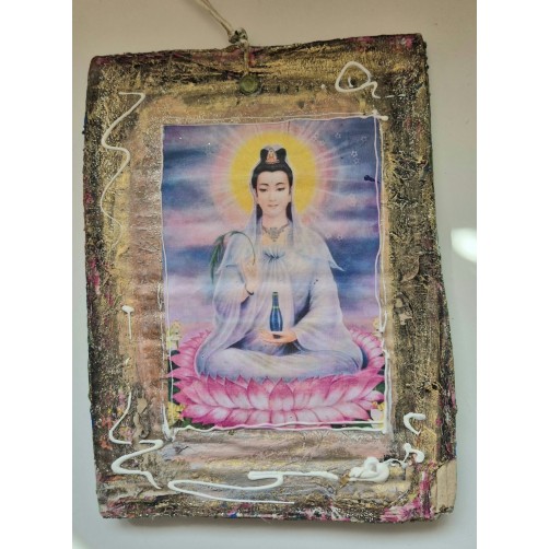Kuan Yin, simbol miru in odprtega srca, 20 x 15 cm