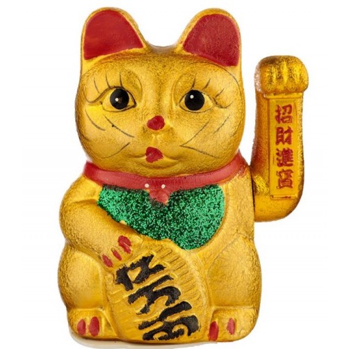 Mahajoča srečna mačka, Maneki Neko, 17 x 12 cm