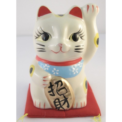 Maneki Neko, srečna mačka, hranilnik, 9 x 5 cm