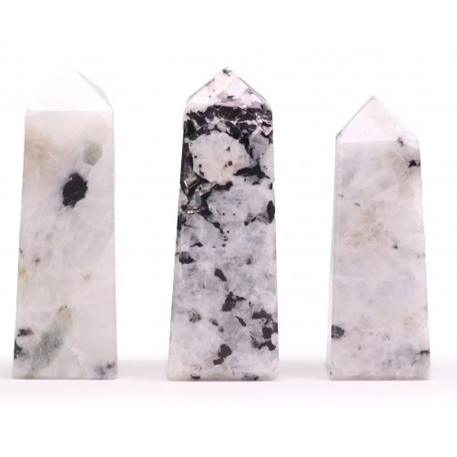 Moonstone, lunin kamen, obelisk, simbol intuicije in novih začetkov, 5 cm