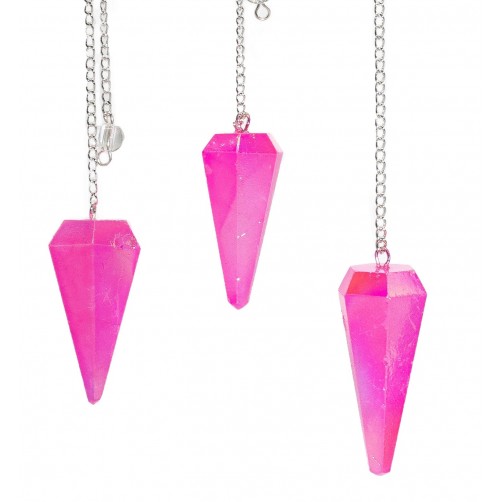 Kristalno nihalo, Aura quartz, roza