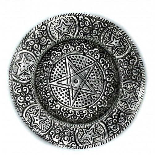 Podstavek za dišeče palčke, Pentagram, antično silver Podstavek za dišeče palčke, Pentagram, antično silver